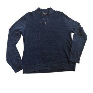 Michael Kors‎ Men's Blue Half-Zip Sweater